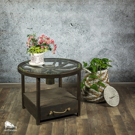 rustykalny stolik - Drewniany gościniec
